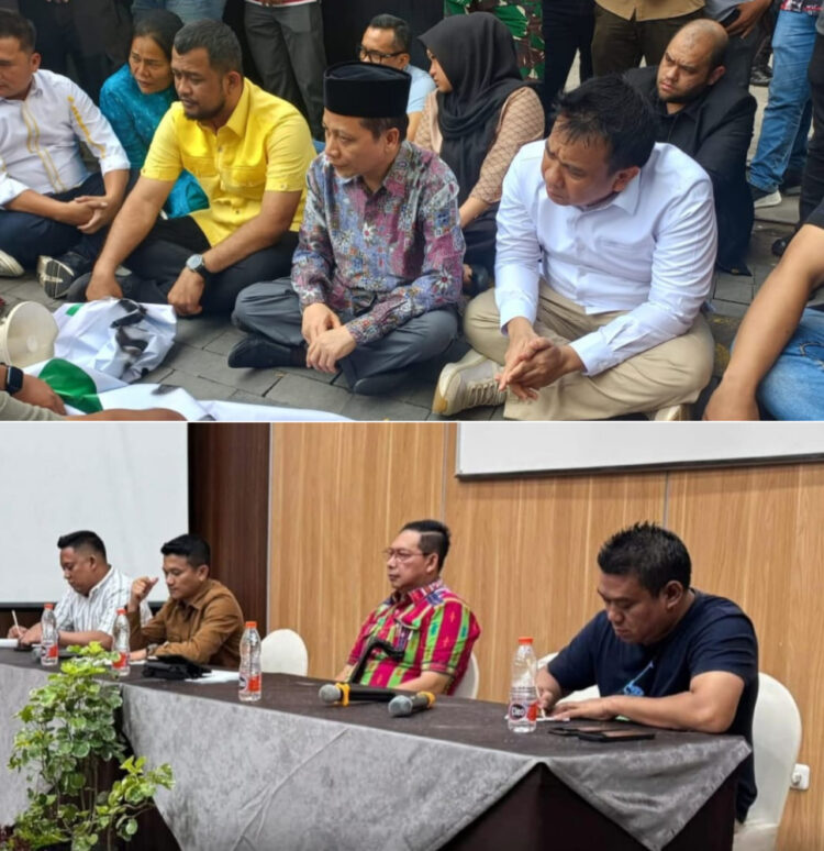 3 Unsur Pimpinan DPRD Medan dan Anggota Rela Duduk Lesehan, Ketuanya Malah Dialog Di Hotel