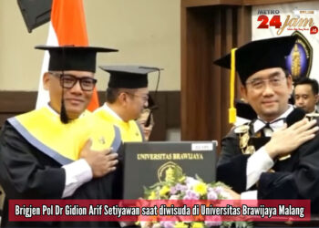 Sandang Gelar Doktor, Wakapolda Sulteng Brigjen Gidion Ikuti Prosesi Wisuda UB di Malang