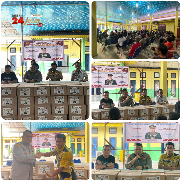 Polda Maluku kembali Salurkan Bantuan Paket Sembako! Kali ini untuk Warga Korban Banjir Medan Helvetia