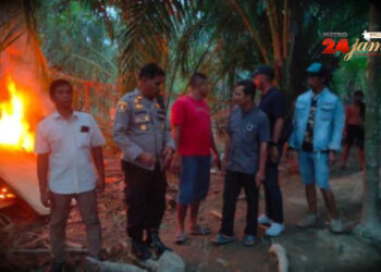 Sahuti Keluhan Warga, Polsek Tanjung Pura Gercep Bakar Barak Narkoba