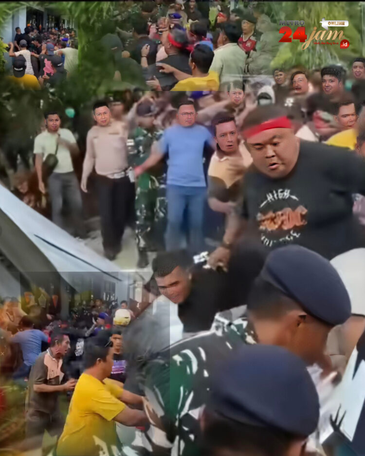 PENGUNJUKRASA BAKU HANTAM DENGAN TNI AL DI HALAMAN LANAL MELONGUANE