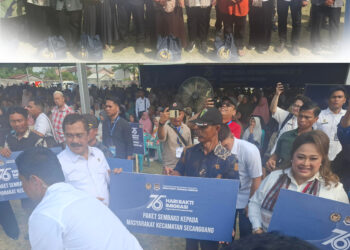 Hari Bakti Imigrasi ke-76, Kemen Imipas Gelar Bakti Sosial dengan Bagikan 10.000 Paket Sembako di Tanjungpura Langkat