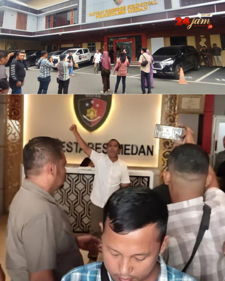 Mapolrestabes Medan Geger! Keluarga Korban Pencurian yang Dijadikan Tersangka Teriak Histeris
