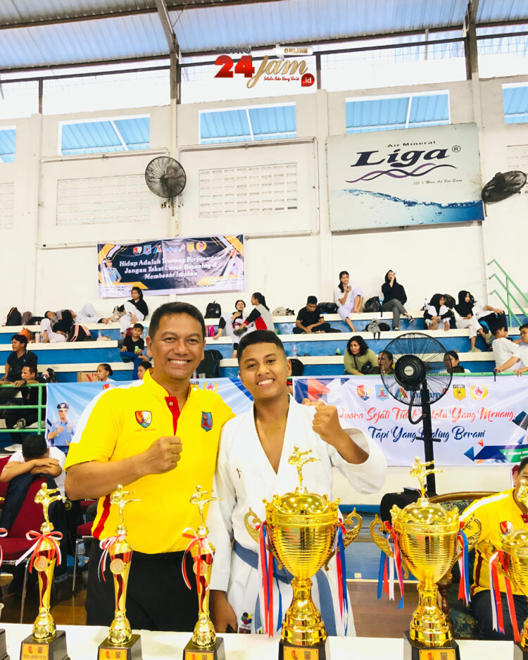 Kejurda Funakoshi se-Sumut Piala Danlanud Berakhir, Fathin Zuti Sabet Gelar Juara 1 Karate KATA Perorangan Putra