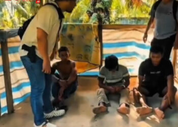 3 Pengedar Narkoba Ditangkap, Barak Narkoba di Dusun III Bandar Labuhan Dibongkar dan Dibakar!