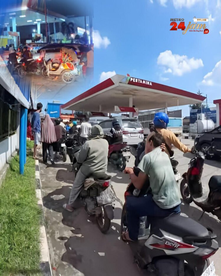 Antrean Terus Mengular di SPBU Disebabkan Pengendara Sepedamotor yang Terkesan Panik!
