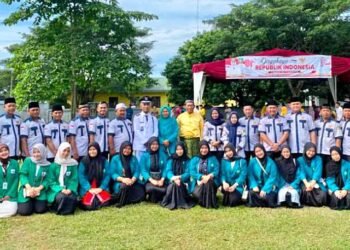 Semarak HUT Kemerdekaan RI ke-81, Mahasiswa KKN UINSU Kelompok 15 Ikuti Upacara di Desa Sei Bamban