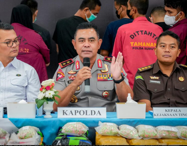 Polda Sumut Berhasil Ungkap 3.865 Kasus Narkoba, 4.628 Tersangka dan Sita 5,3 Ton BB! Ini Bukti Kapolda Anti Narkoba