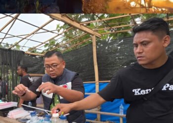 Tim Gabungan Gerebek Sarang Narkoba di Desa Serbajadi Sunggal