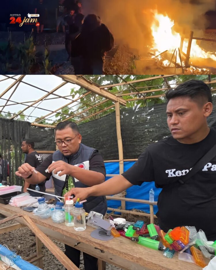 Tim Gabungan Gerebek Sarang Narkoba di Desa Serbajadi Sunggal